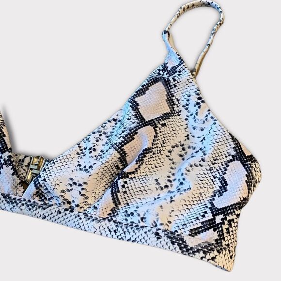 Snake skin print triangle bikini top - Picture 3 of 9